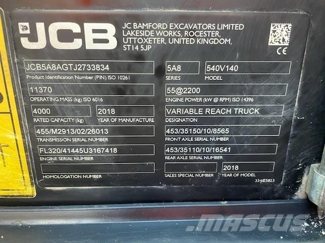 JCB 540-140 Teleskopiskie manipulatori