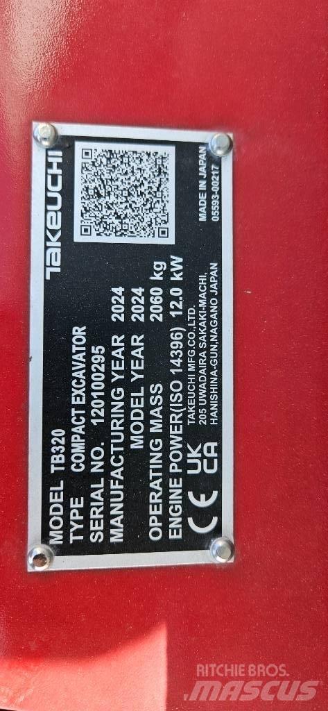 Takeuchi TB 320 Mini ekskavatori < 7 t