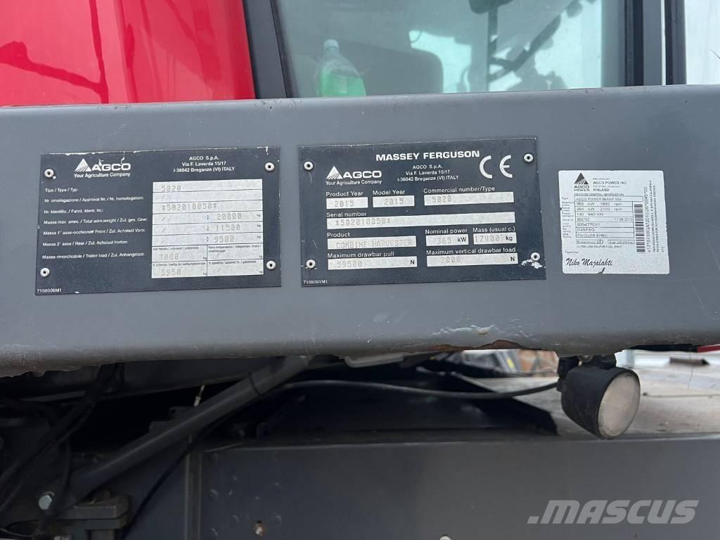 Massey Ferguson 9380 Ražas novākšanas kombaini