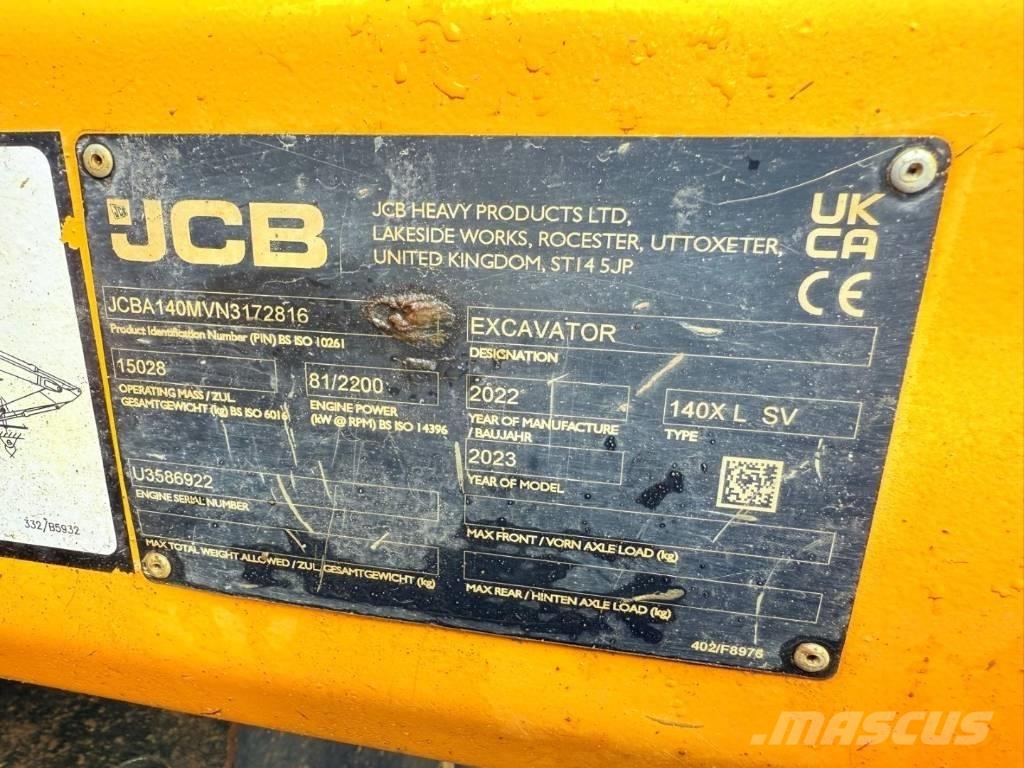 JCB 140 X Kāpurķēžu ekskavatori