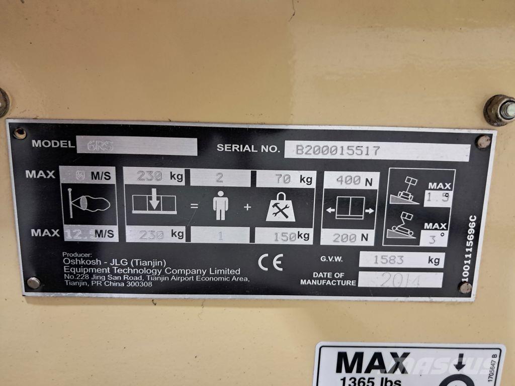 JLG 6RS Šķerveida pacēlāji