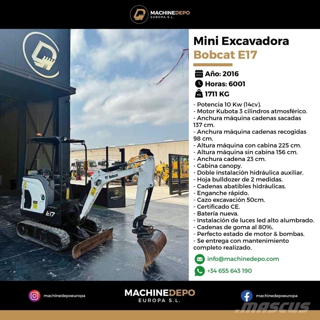 Bobcat E 17 Mini ekskavatori < 7 t