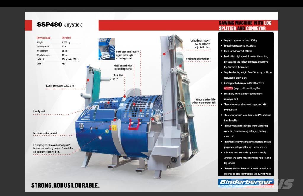 Binderberger SSP 480 Koka šķēlēji, frēzes, šķeldotāji