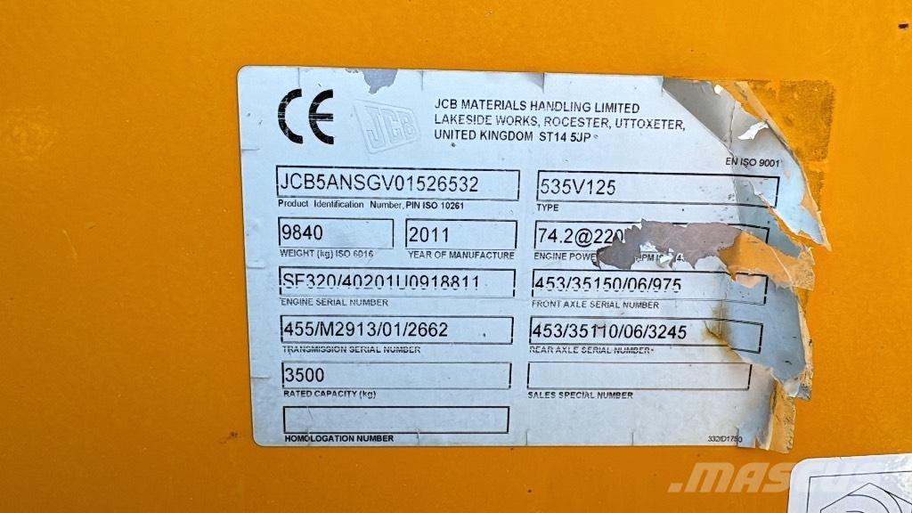 JCB 535-125 Hiviz Teleskopiskie manipulatori