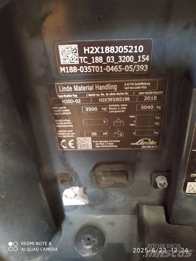 Linde H 35 D Tehnika ar dīzeļa dzinēju