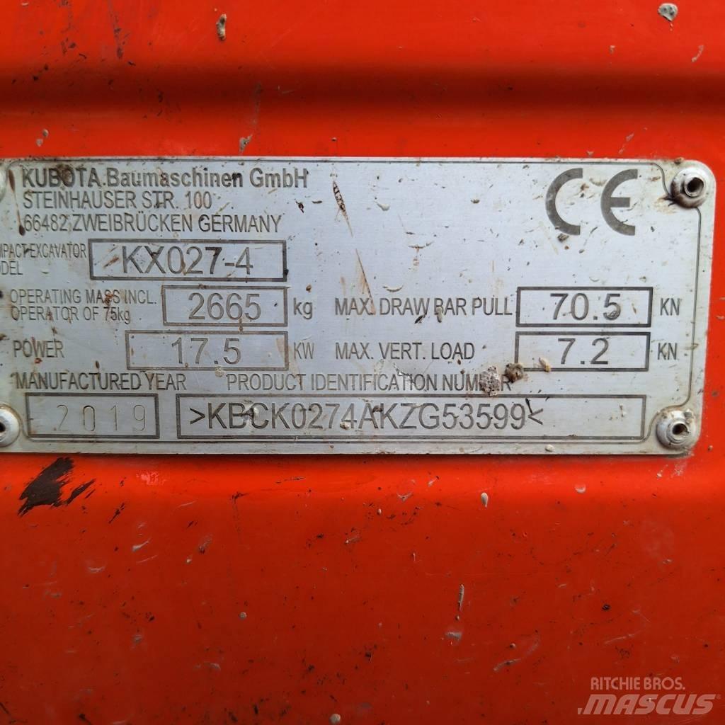 Kubota KX 027-4 Mini ekskavatori < 7 t