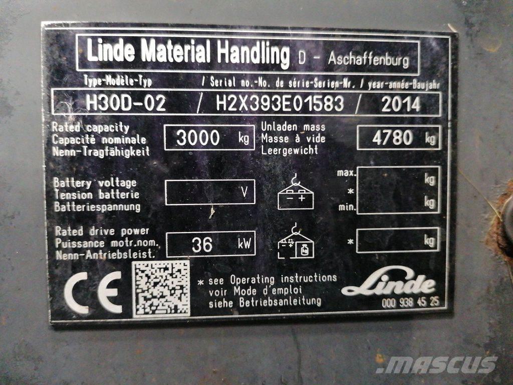 Linde H30D-02 Tehnika ar dīzeļa dzinēju