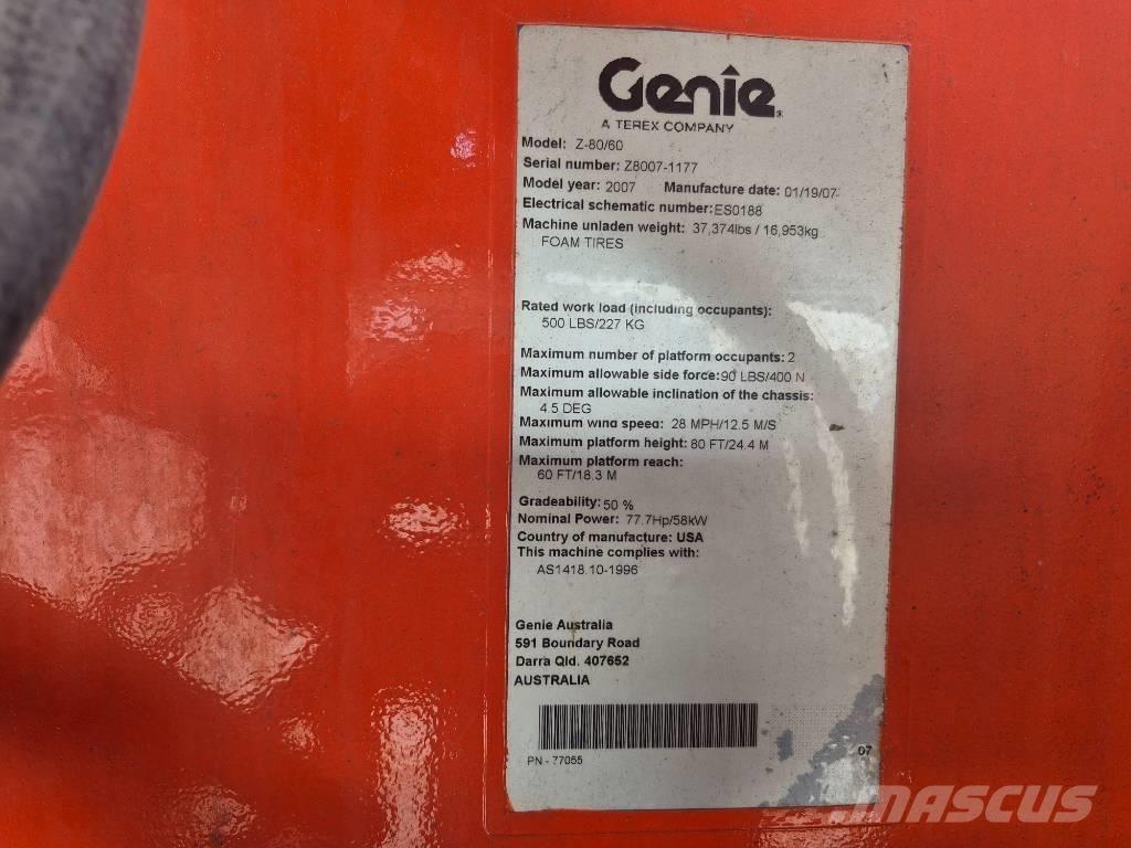 Genie Z 80/60 Strēles pacēlāji