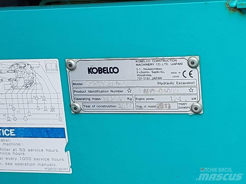 Kobelco SK230SRLC-5 Kāpurķēžu ekskavatori