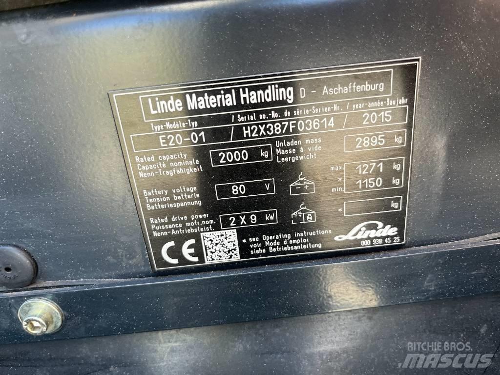 Linde E20-01 Elektriskie iekrāvēji
