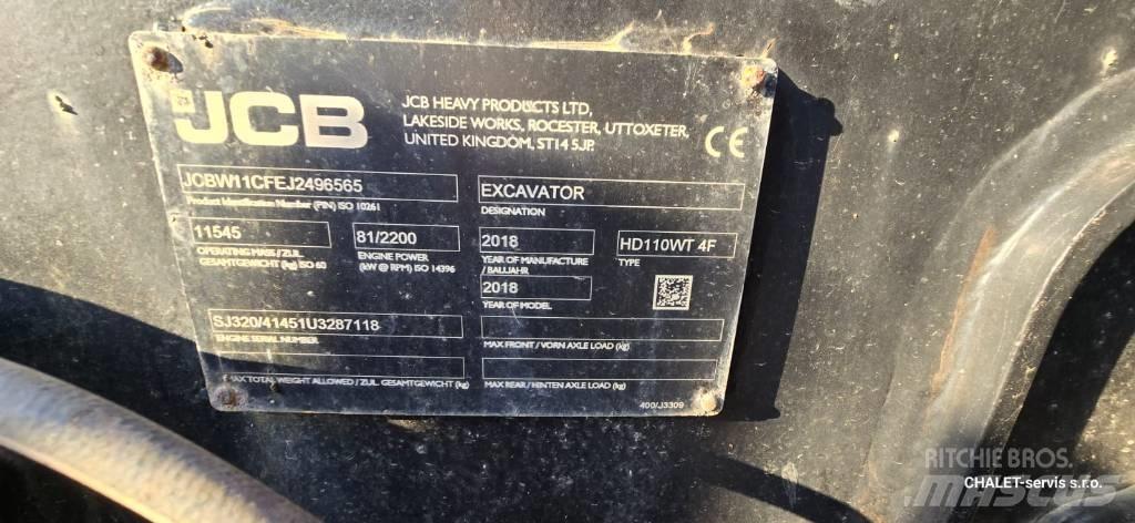 JCB 110 W Hydradig Ekskavatori uz riteņiem