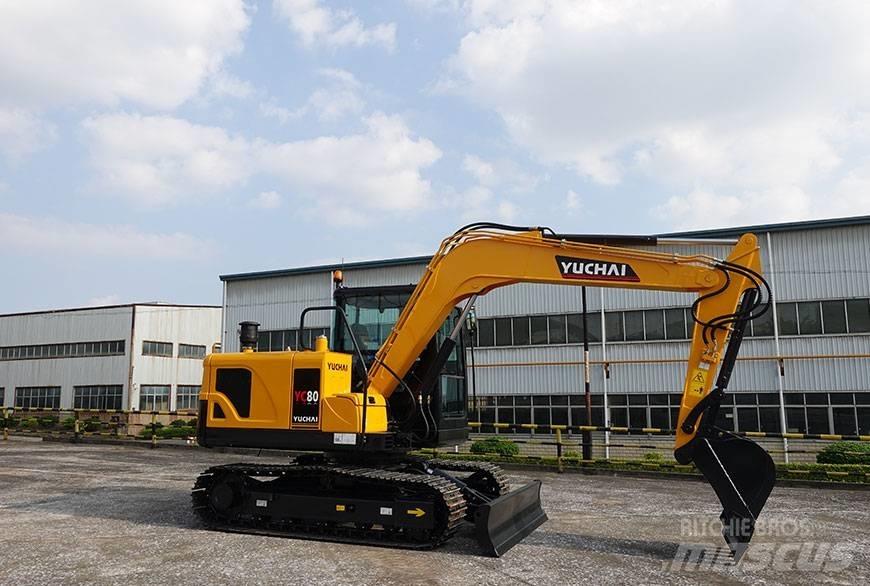 Yuchai YC80 PREMIUM Kāpurķēžu ekskavatori