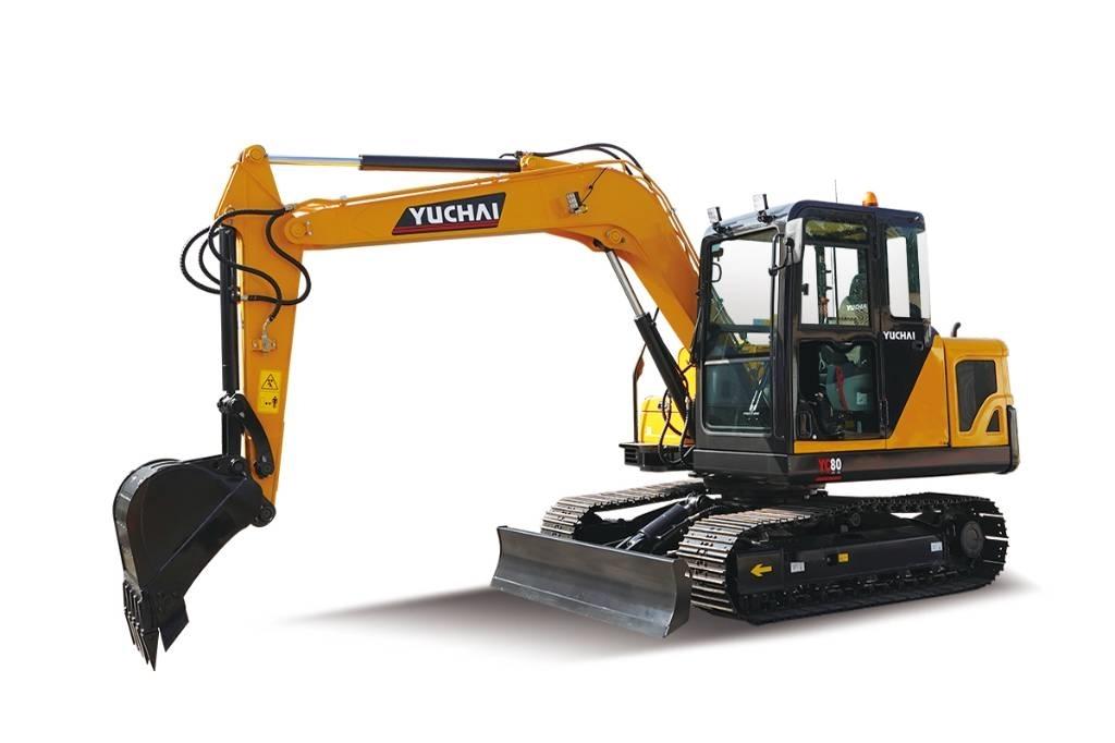Yuchai YC80 PREMIUM Kāpurķēžu ekskavatori