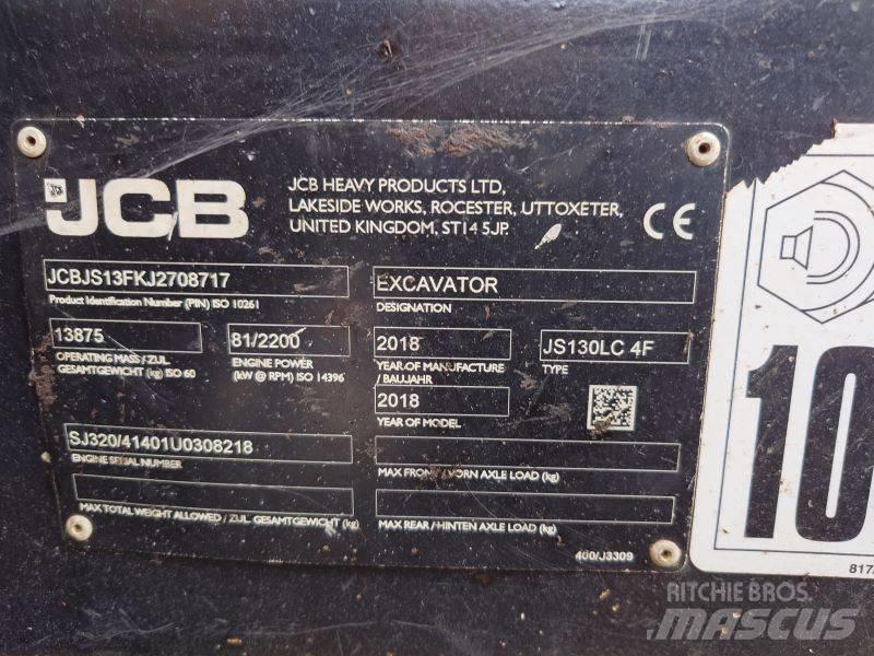 JCB JS 130 LC Kāpurķēžu ekskavatori
