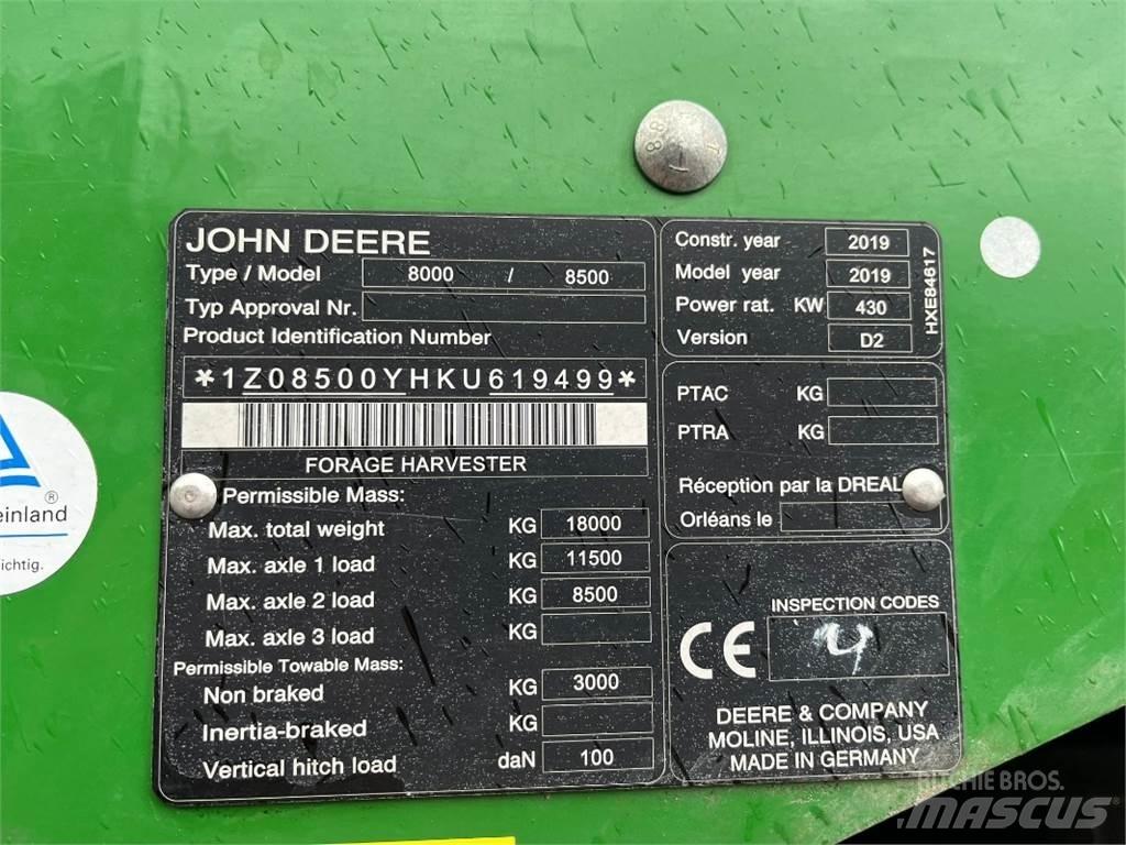 John Deere 8500 Zāles smalcinātāji