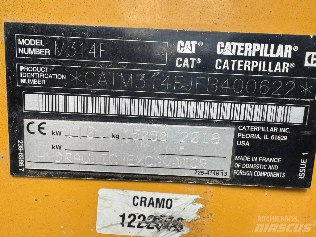 CAT M314F Ekskavatori uz riteņiem