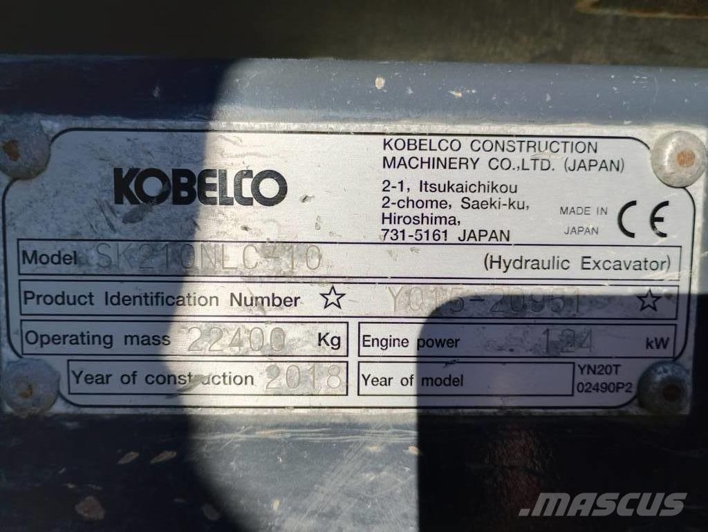 Kobelco SK210 N LC Kāpurķēžu ekskavatori