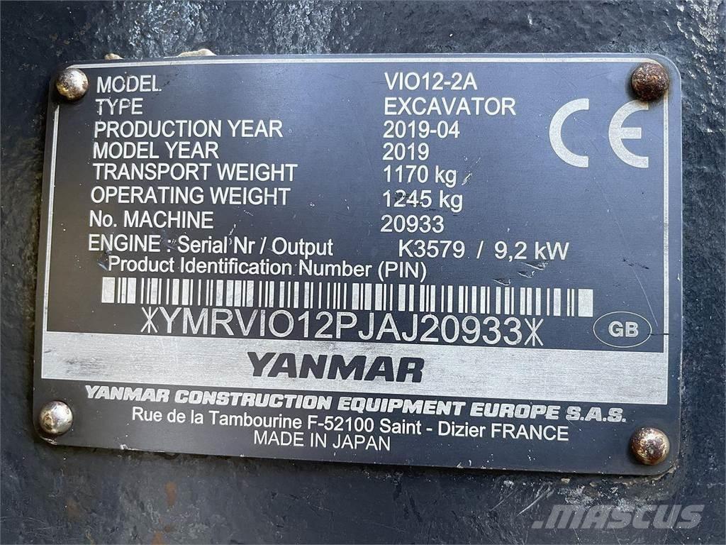 Yanmar VIO12 Ekskavatori uz riteņiem