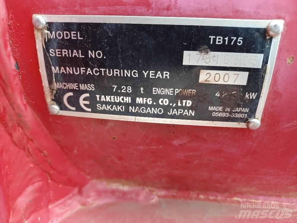 Takeuchi TB175 Vidēja lieluma ekskavatori 7 t - 12 t
