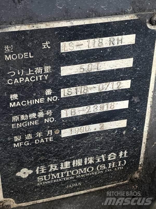 Sumitomo LS-118RH Kāpurķēžu ceļamkrāni
