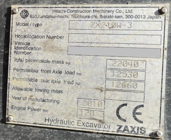 Hitachi ZX 210W-3 Ekskavatori uz riteņiem