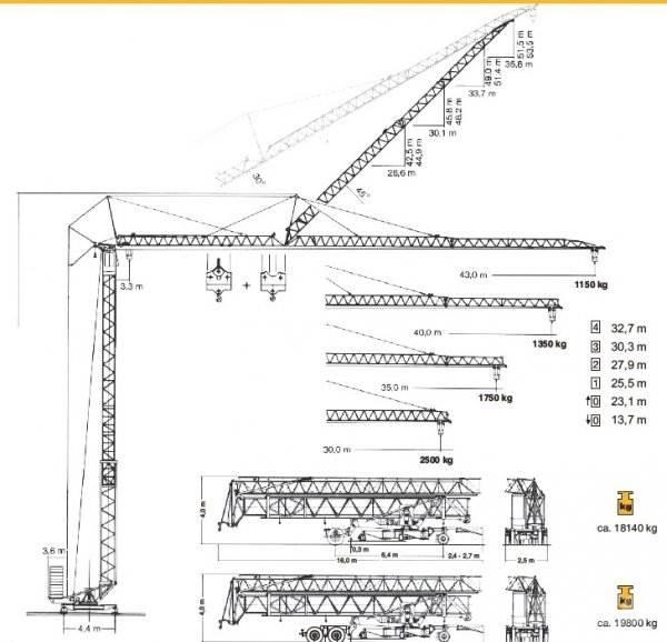 Liebherr 63 K Torņa krāni