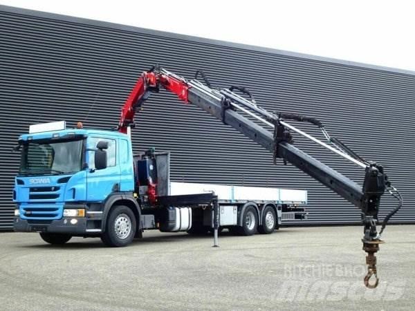 Scania P320 + Effer Smagās mašīnas ar celtni