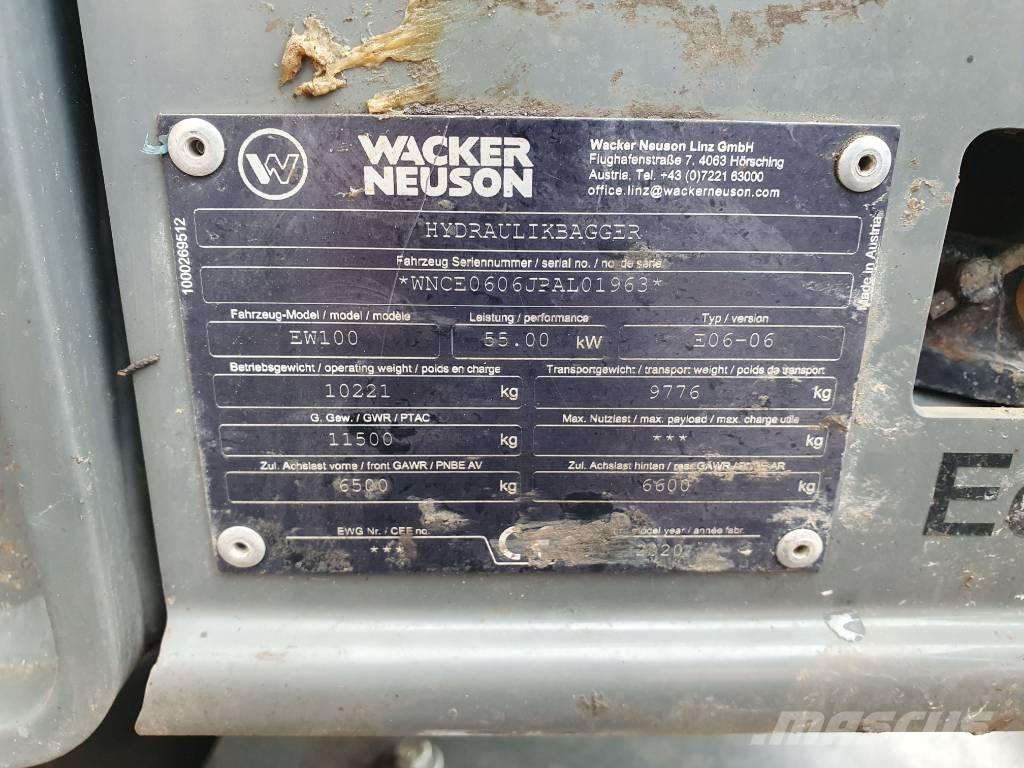 Wacker Neuson EW100 Ekskavatori uz riteņiem