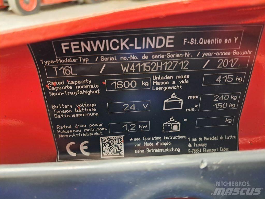 Linde T16L Zemie palešu pacēlāji