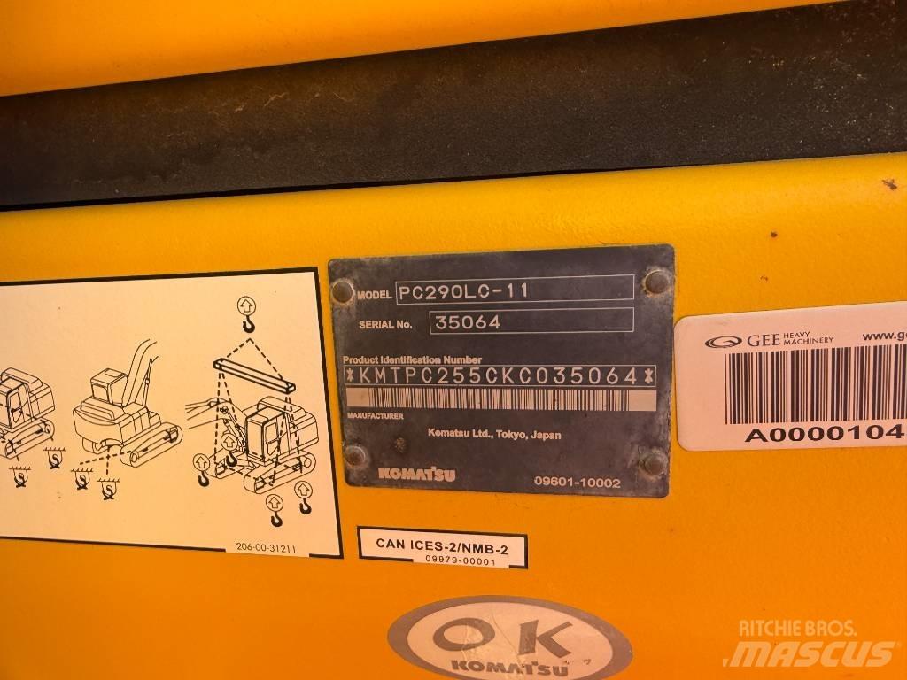 Komatsu PC290LC-11 Kāpurķēžu ekskavatori