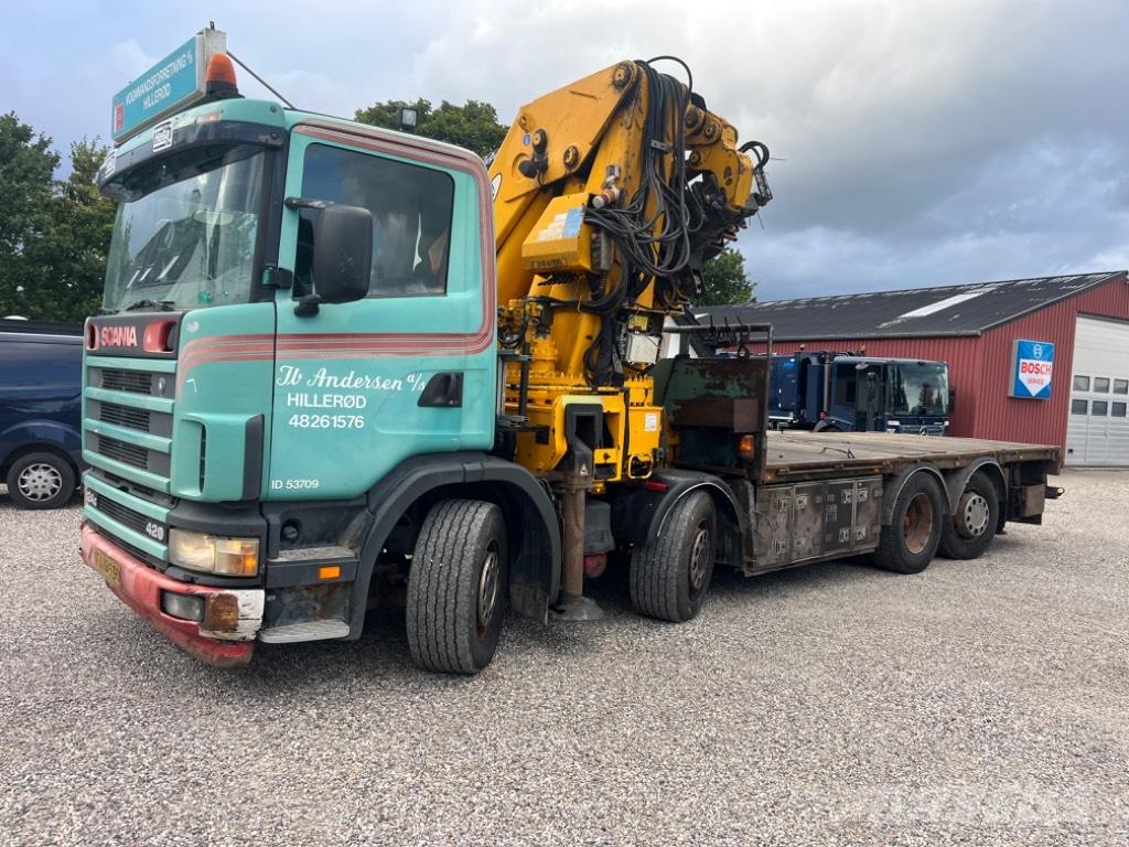 Scania 124 G 420 Smagās mašīnas ar celtni