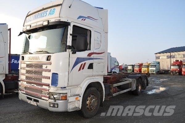 Scania 124 6X2 470 Smagās mašīnas ar konteineriem