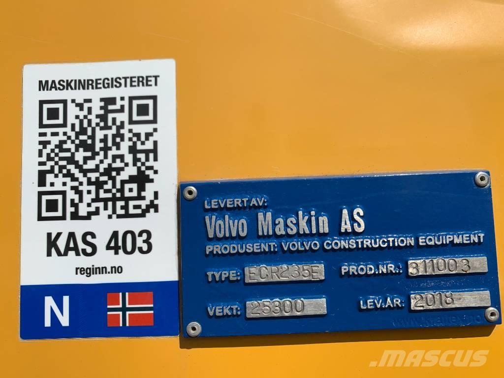 Volvo ECR235EL Kāpurķēžu ekskavatori
