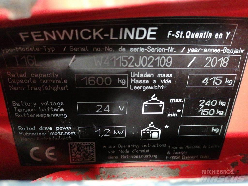 Linde T16L Zemie palešu pacēlāji