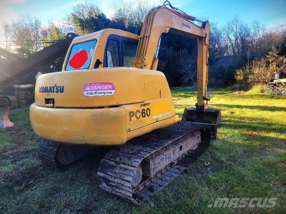 Komatsu PC 60-7E Kāpurķēžu ekskavatori