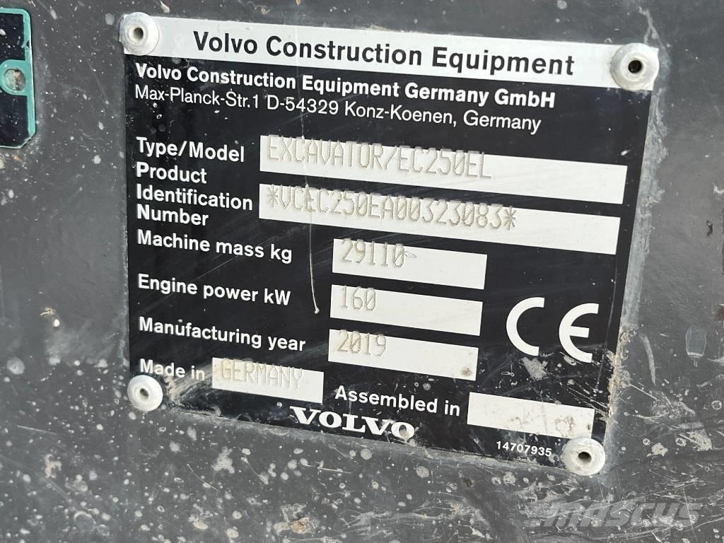 Volvo EC 250 EL Kāpurķēžu ekskavatori