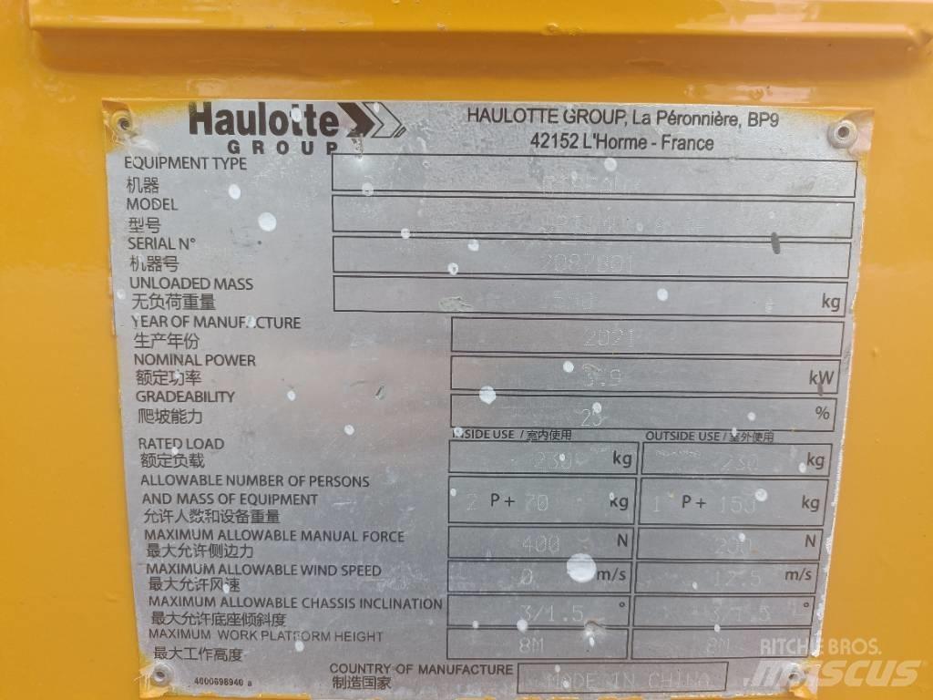 Haulotte OPTIMUM 8 Šķerveida pacēlāji
