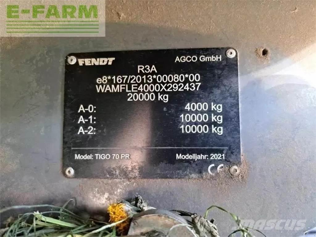 Fendt tigo 70 pr Citas piekabes