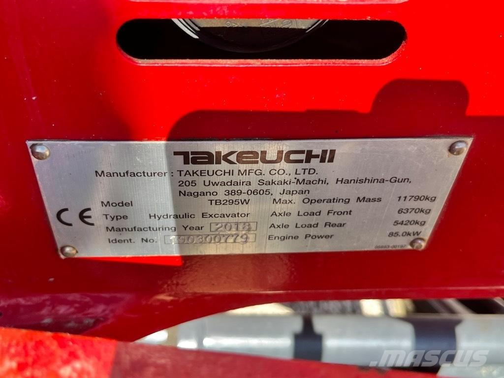 Takeuchi TB 295 W Ekskavatori uz riteņiem