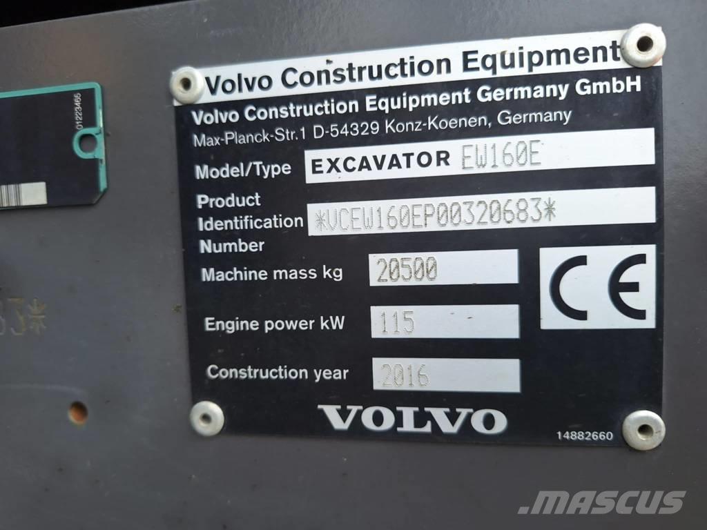 Volvo EW 160 E Ekskavatori uz riteņiem
