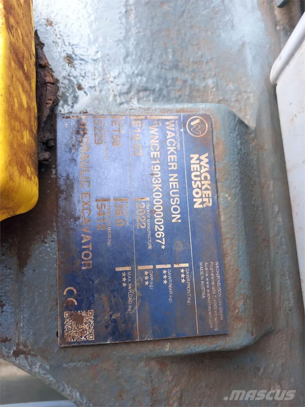 Wacker Neuson ET58 Kāpurķēžu ekskavatori