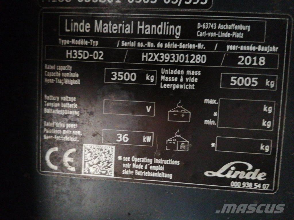 Linde H35D-02 Tehnika ar dīzeļa dzinēju