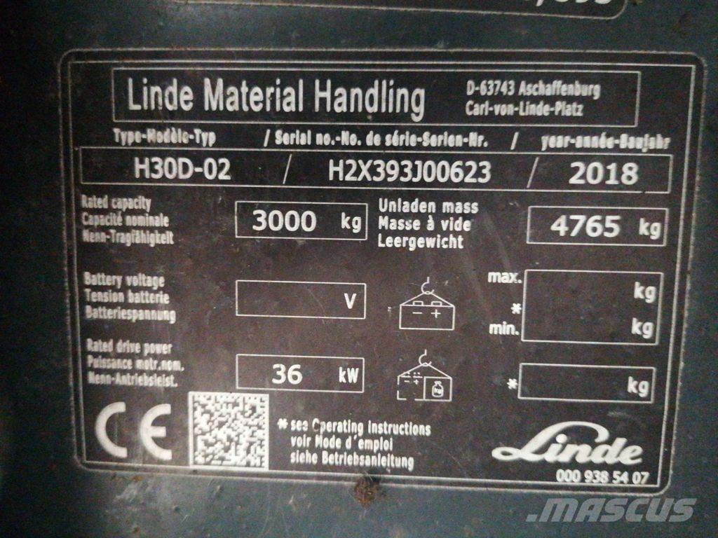 Linde H30D-02 Tehnika ar dīzeļa dzinēju