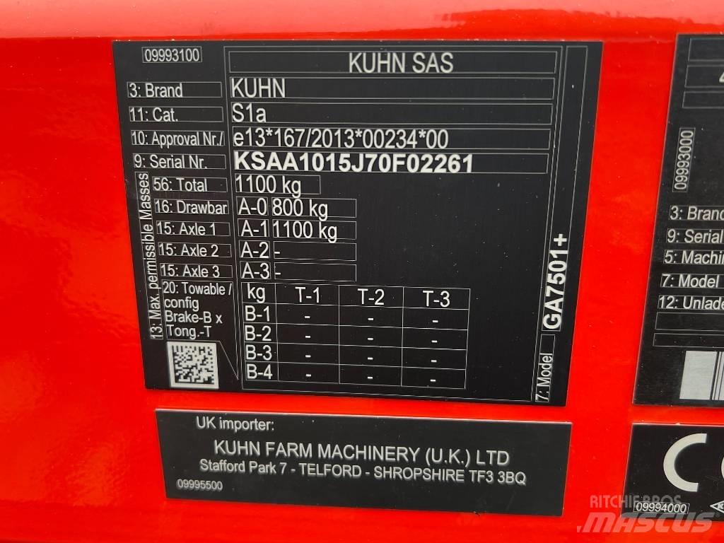 Kuhn GA 7501 Grābekļi un siena ārdītāji