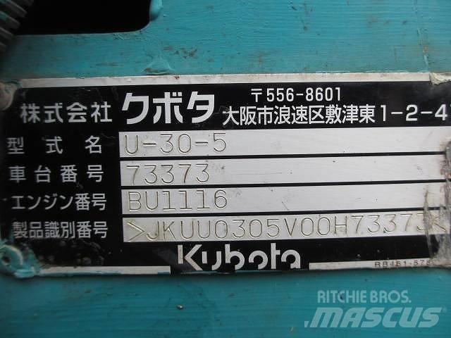Kubota U 30-5 Mini ekskavatori < 7 t