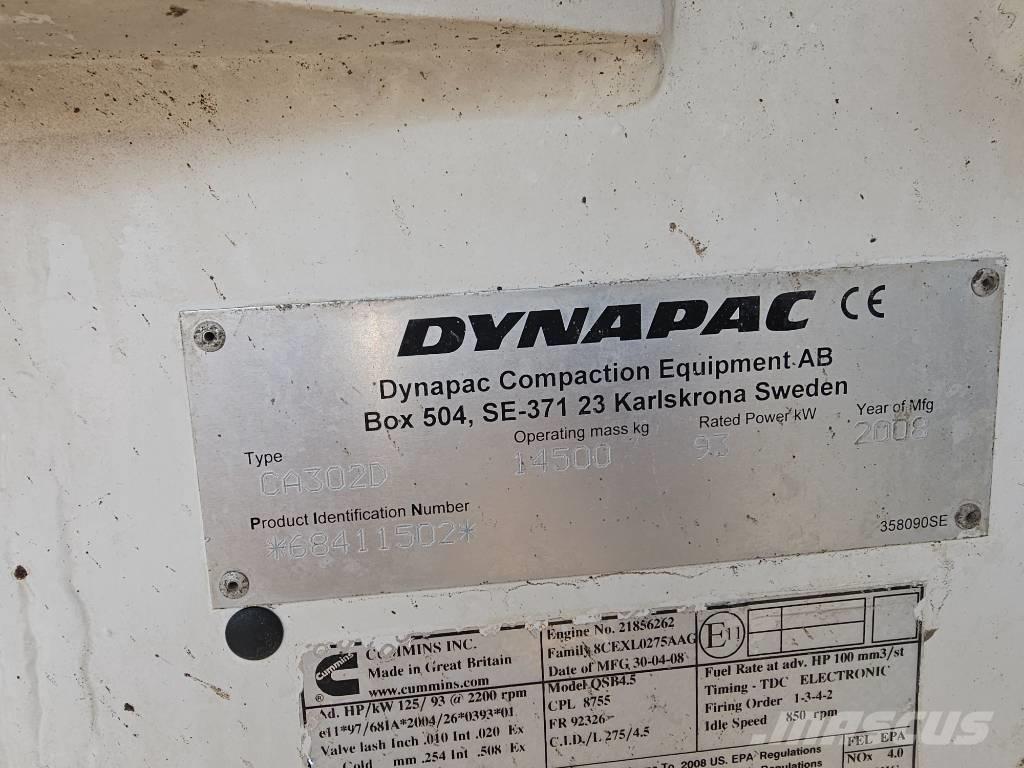 Dynapac CA 302 D Vienvalča grunts veltņi