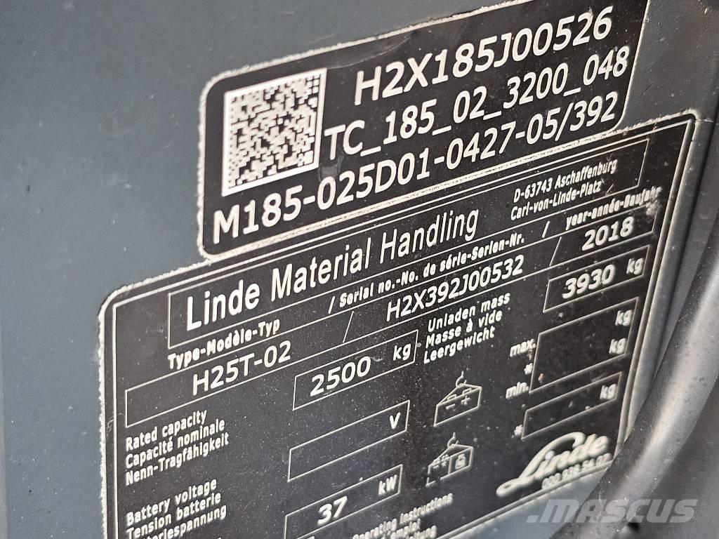 Linde H25T-02 LPG tehnika