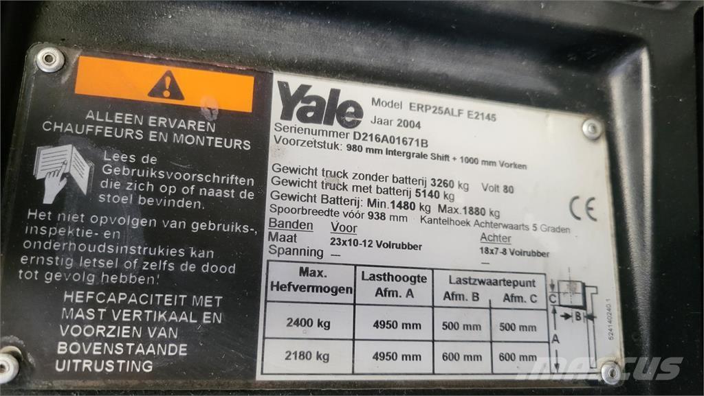 Yale ERP25ALF Elektriskie iekrāvēji