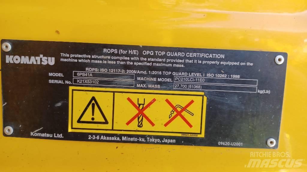 Komatsu PC210LCi-11 Kāpurķēžu ekskavatori