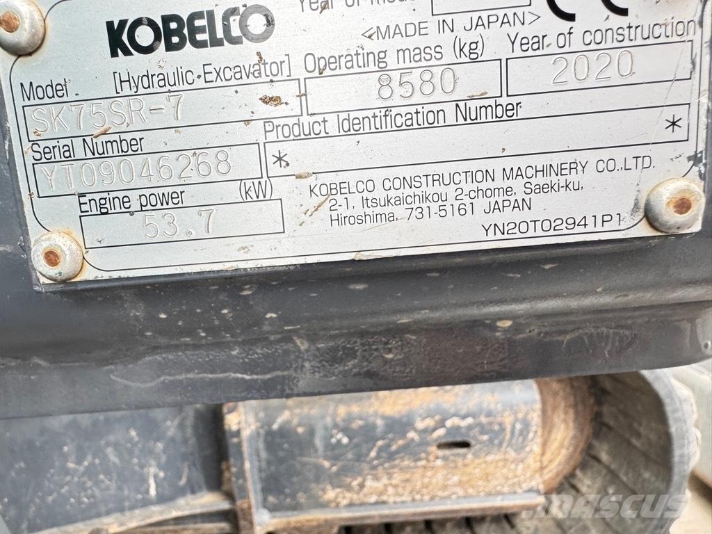 Kobelco SK75SR-7 Vidēja lieluma ekskavatori 7 t - 12 t